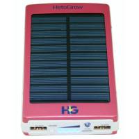 Solar Power Bank 10000 mAh USB 2.0 X2 Charger Red